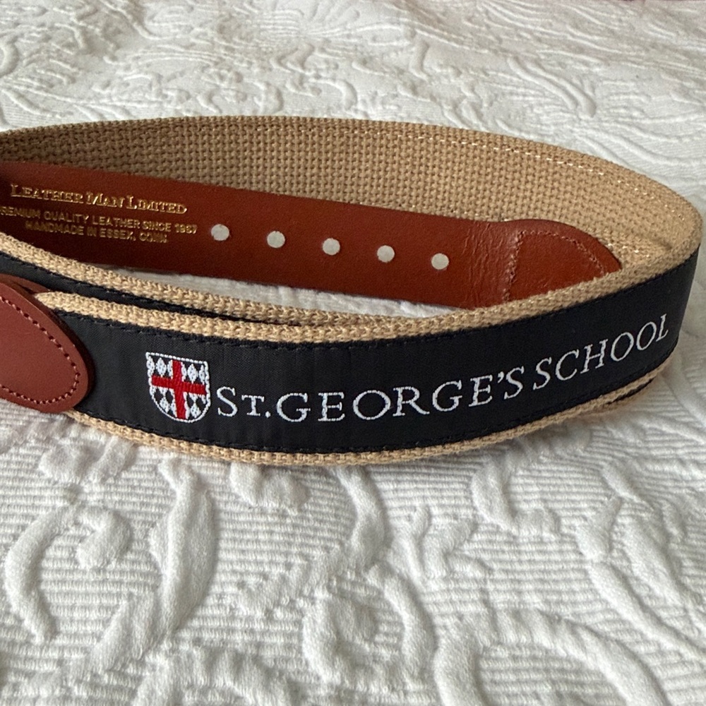 Leatherman Belt, 34” belt fits a 32”  New, St. George’s School